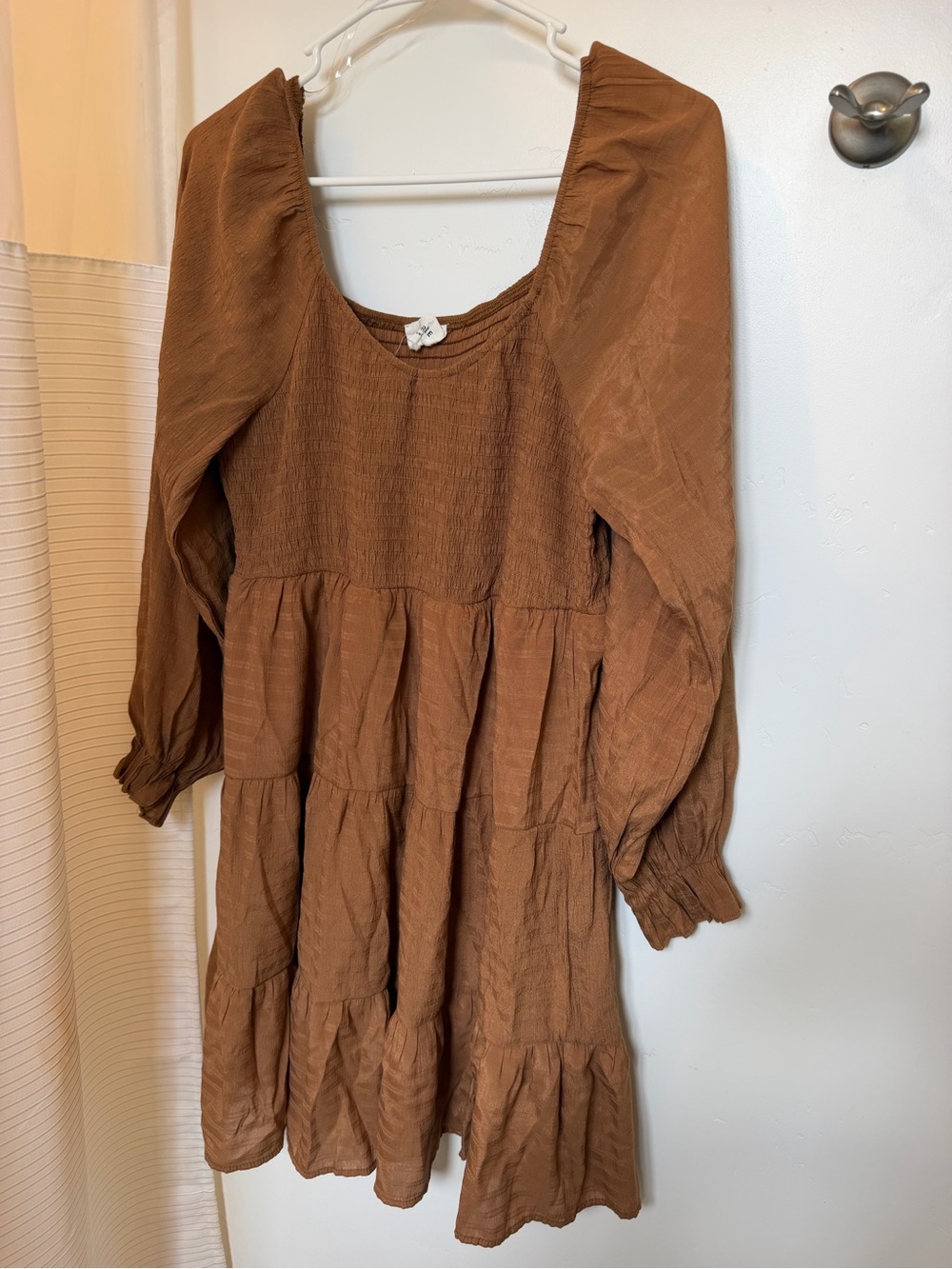 Long Sleeve Dress in Brown